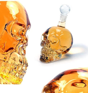 Generise 350ml Skull Decanter with 6 x 75ml Skull drinking glasses 75ml
