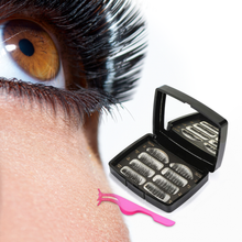 Load image into Gallery viewer, Glamza Magnetic False Eyelash Set in Black Case With Mirror and Eyelash Applicator