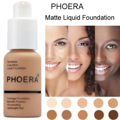Phoera Flawless Matte Liquid Foundation (10 Shades Available - Select in Dropdown)
