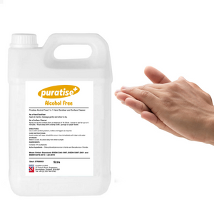 Puratise 5 Litre ALCOHOL FREE 2 in 1 Hand Sanitiser and Surface Cleaner