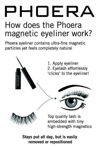 Phoera Magnetic Liquid Eyeliner in Black - Cruelty Free!