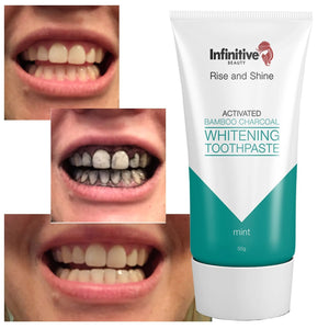 Infinitive Beauty Rise And Shine Activated Bamboo Charcoal Whitening Toothpaste