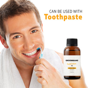 Groomarang Extra Strength Tooth & Gum Treatment Oil & Tongue Scraper