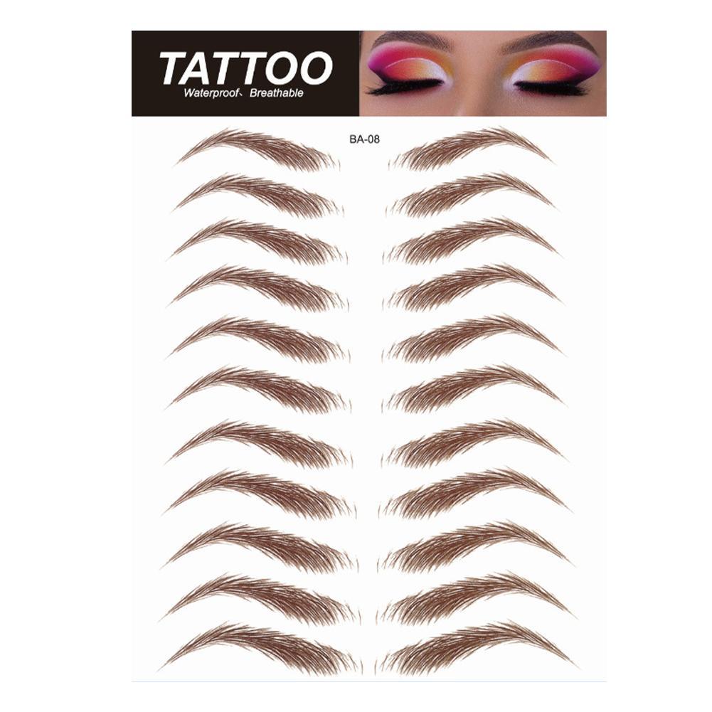 Glamza 4D Eyebrow Tattoos - 10 Pairs Per Sheet