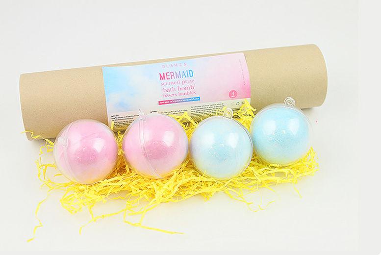 Glamza Unicorn Bauble Prize Bath Bombs - 4 Pack