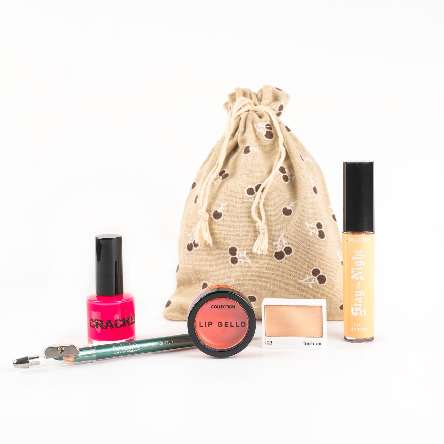 Glamza 5pc Lucky Dip Hessian Beauty Bag