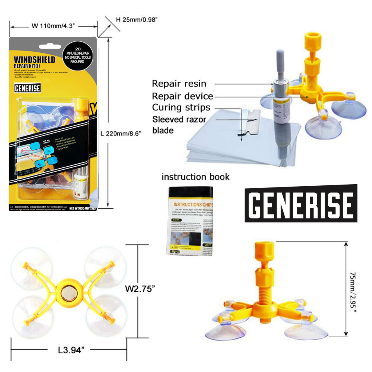 Generise PREMIUM Windshield Repair Kit