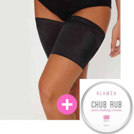 Glamza 'Chub Rub' Anti Chafing Thigh Bands & Cream 50g