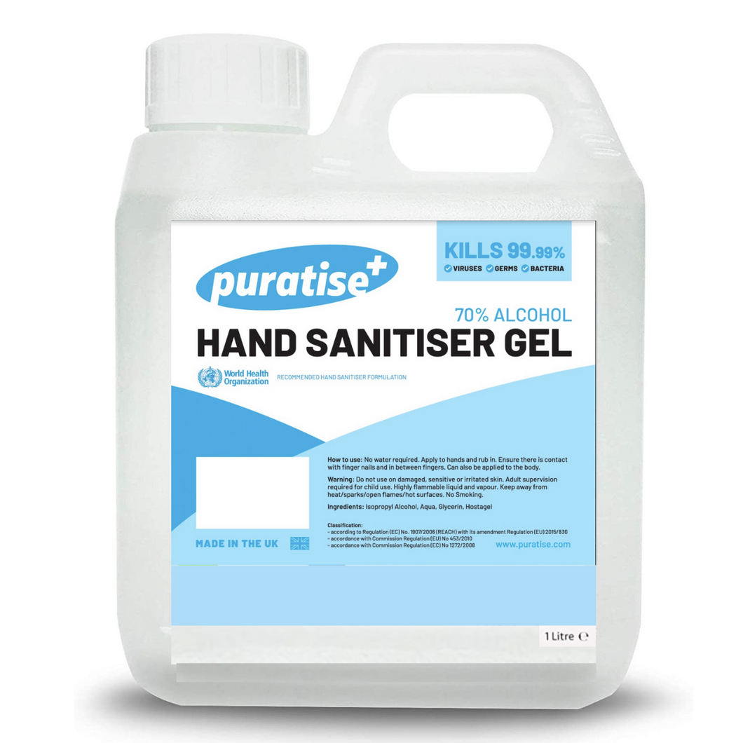 Puratise 1 Litre Hand Sanitiser Gel