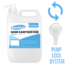 Load image into Gallery viewer, Puratise 5 Litre Hand Sanitiser Rub with Pump to fit 38mm Neck