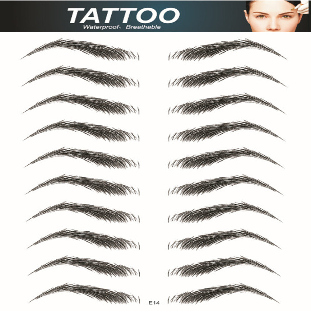 Glamza 4D Eyebrow Tattoos - 10 Pairs Per Sheet