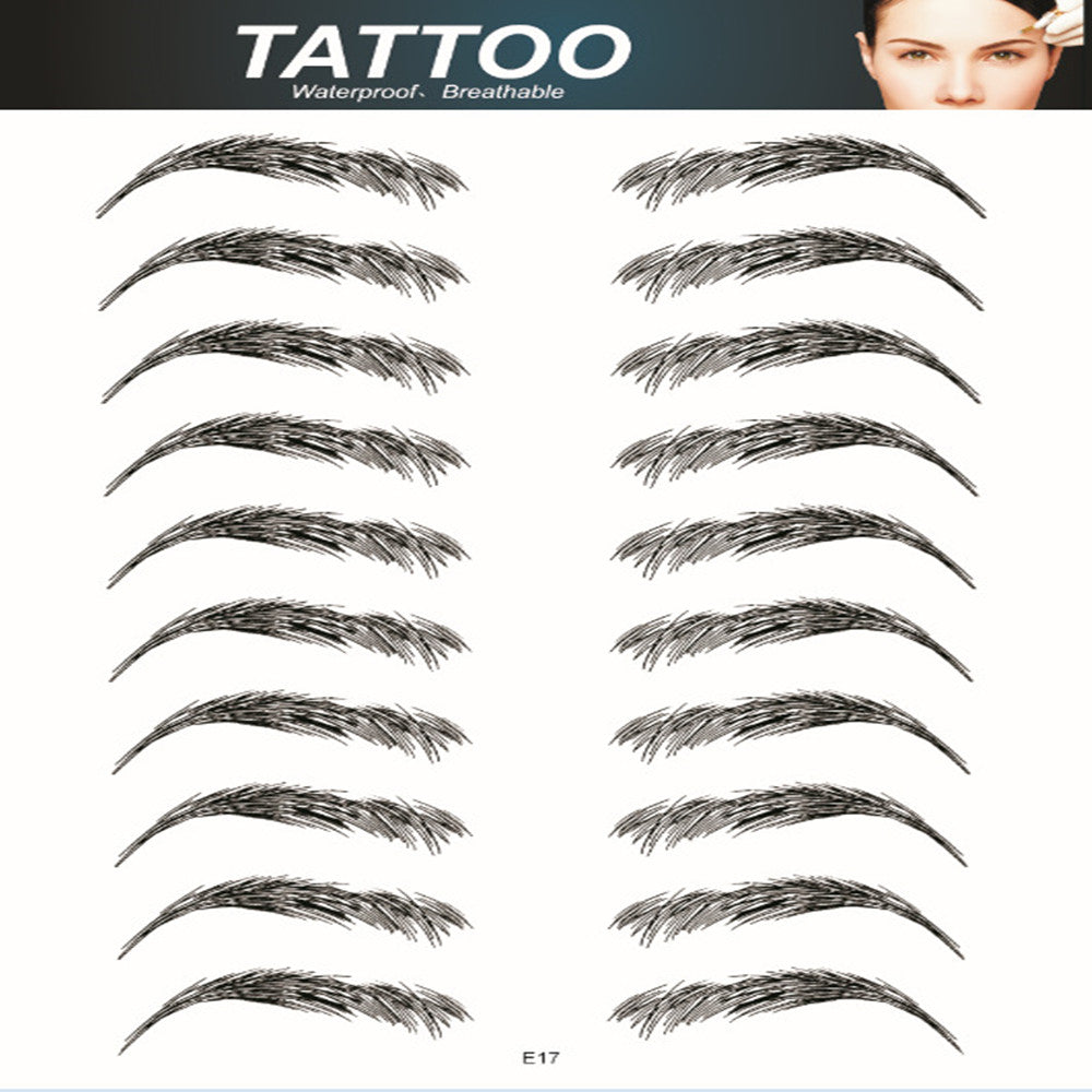 Glamza 4D Eyebrow Tattoos - 10 Pairs Per Sheet