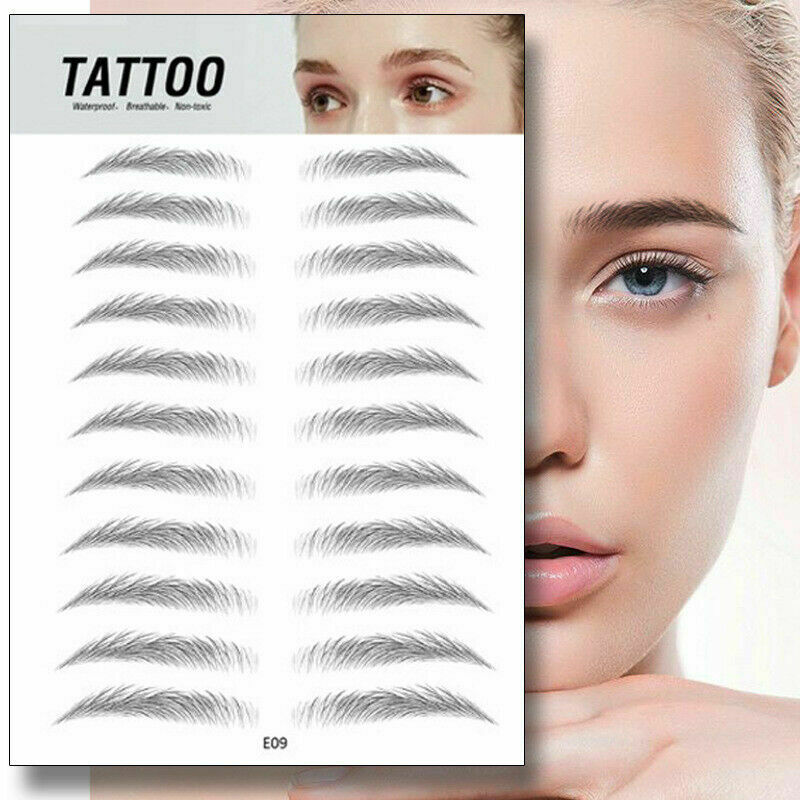 Glamza 4D Eyebrow Tattoos - 10 Pairs Per Sheet