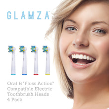 Load image into Gallery viewer, Oral B &quot;Floss Action&quot; Compatible Electric Toothbrush Heads 4 Pack