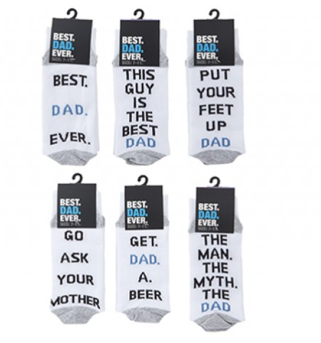 Generise Fathers Day BEST DAD EVER SOCKS - Man and the myth/ put your feet up