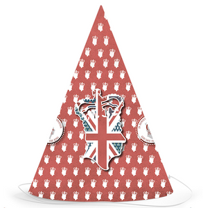Vintage Coronation 8 Pack Party Hats