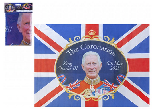 Royal Coronation Rayon Flag 85cm x 60cm