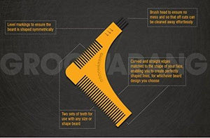 Groomarang Beard Shaping & Styling Template Comb