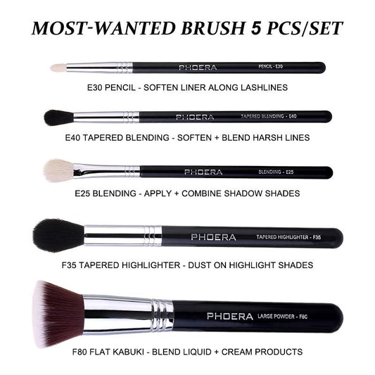 Phoera Most Wanted Brush 5pcs Set