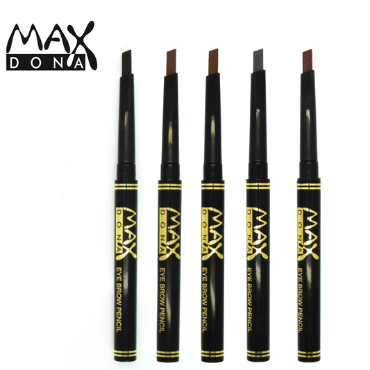 Maxdona Professional Retractable Eyebrow Pencils - Black Case