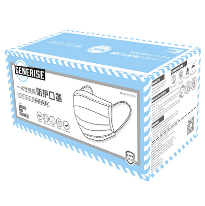 Generise 3 Ply Disposable Face Masks - Blue 50pcs WN