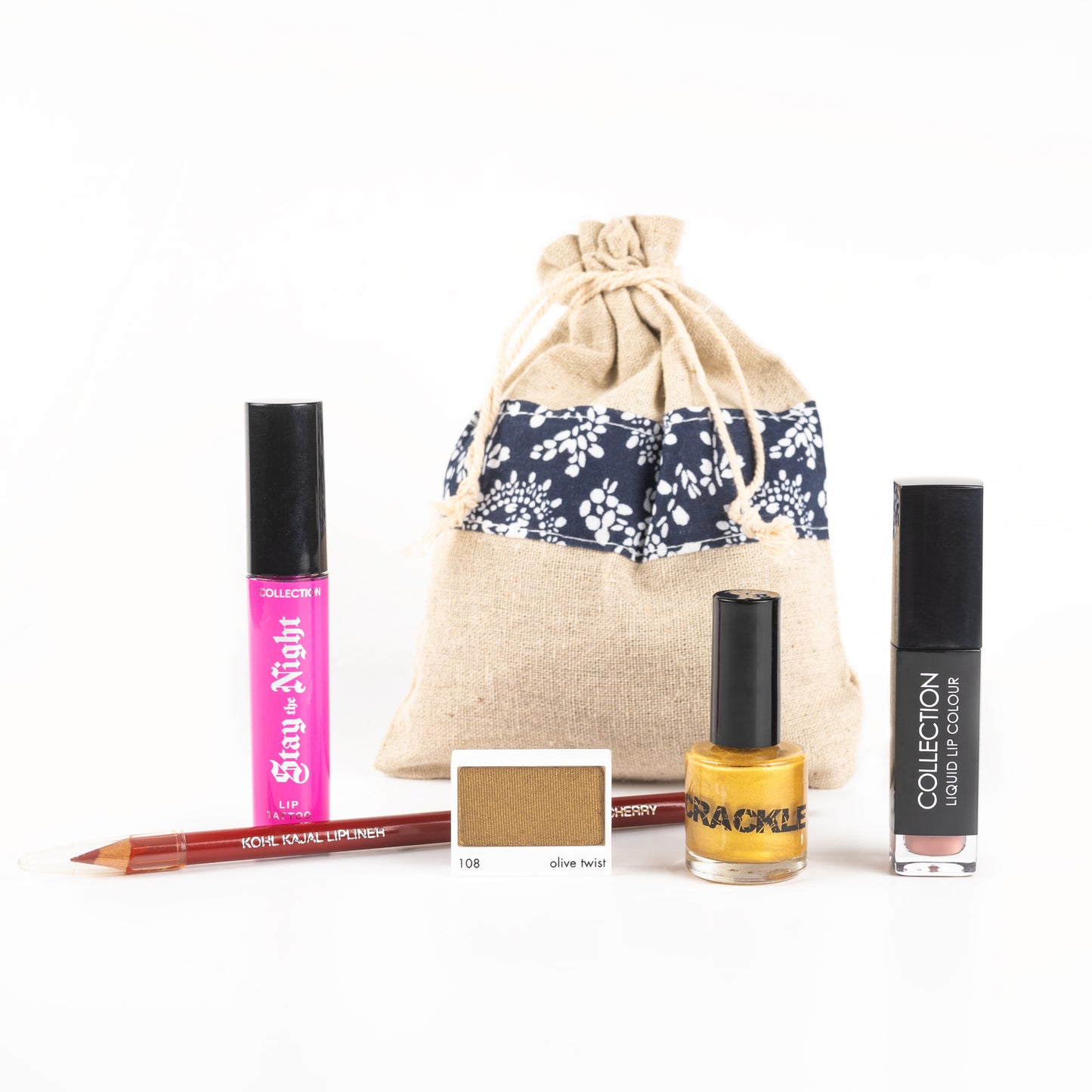 Glamza 5pc Lucky Dip Hessian Beauty Bag