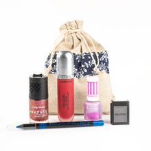 Load image into Gallery viewer, Glamza 5pc LUXURY BRANDS Lucky Dip Hessian Beauty Bag