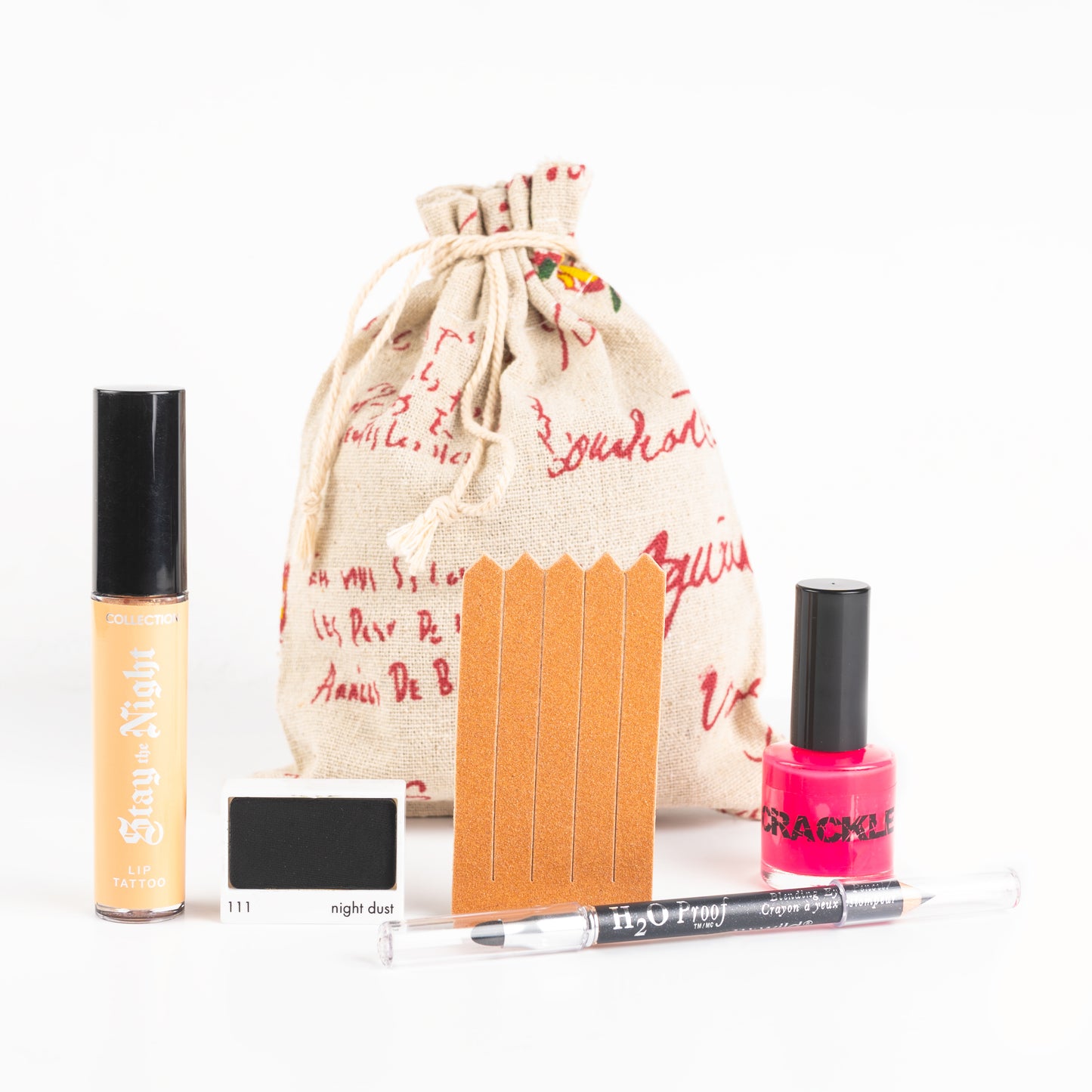 Glamza 5pc Lucky Dip Hessian Beauty Bag