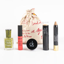 Load image into Gallery viewer, Glamza 5pc LUXURY BRANDS Lucky Dip Hessian Beauty Bag