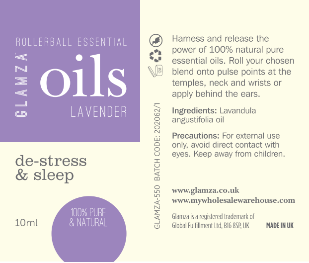 Glamza Roller Ball Essential Oils 10ml