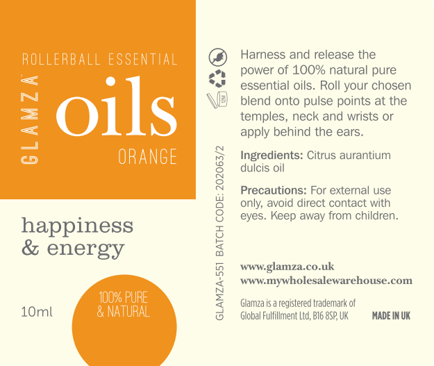Glamza Roller Ball Essential Oils 10ml