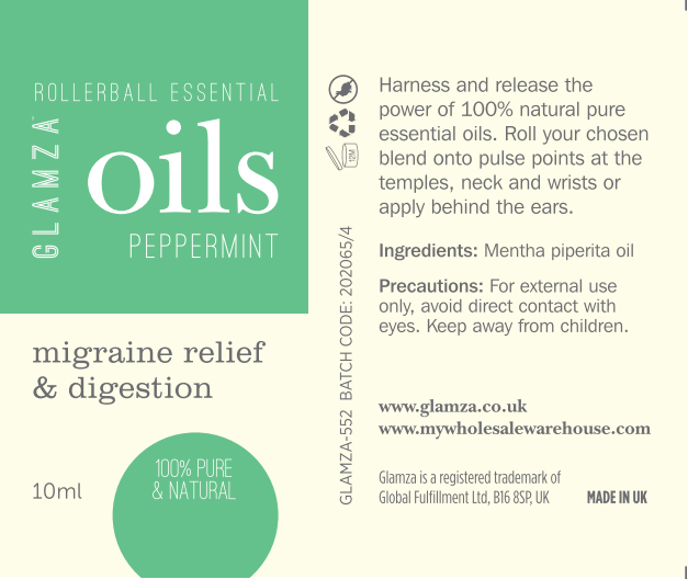 Glamza Roller Ball Essential Oils 10ml