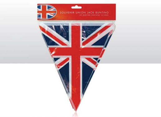 Generise Bunting Union Jack PVC 10 Flags/12FT