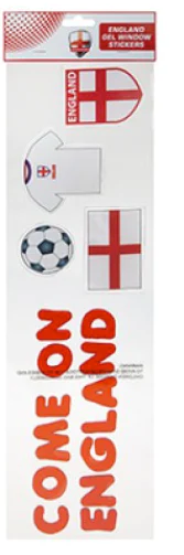 Generise 15 X 55CM ENGLAND GEL WINDOW STICKER  "COME ON ENGLAND"