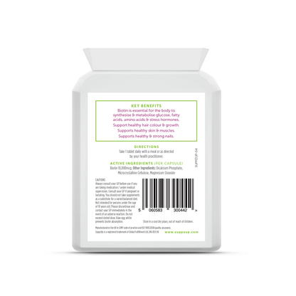 SUPPZUP -BIOTIN 10,000MCG 120 TABLETS