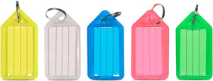 Generise 5 Key Tags with Keyrings (Pink, Blue, Green, White, Yellow)