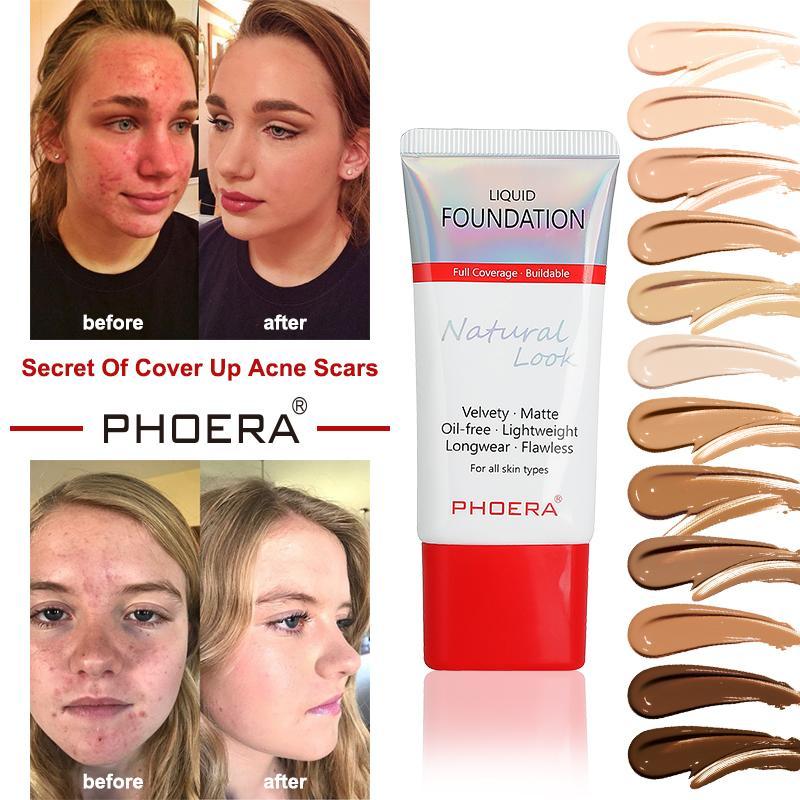 Phoera Liquid Foundation Tube Packaging