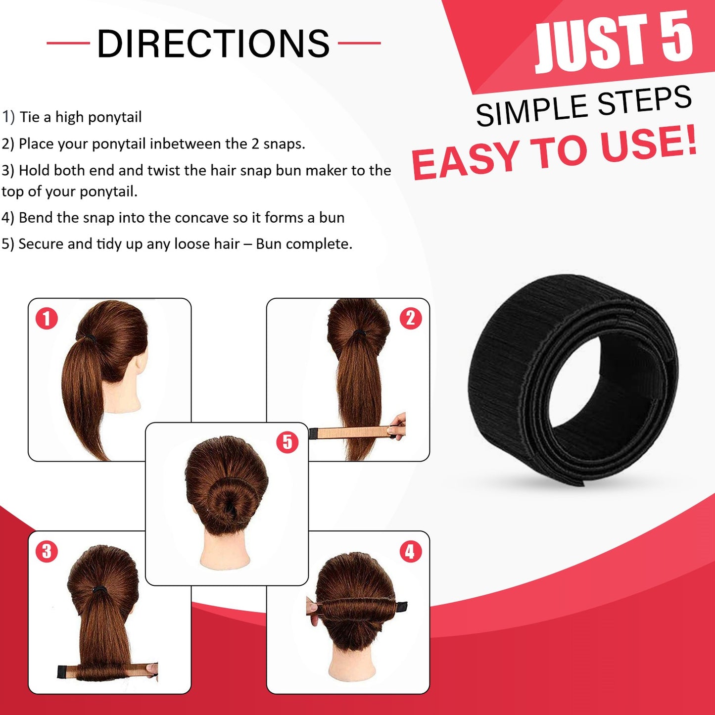 Glamza Magic Hair Snap - 6 Colours