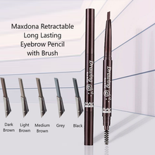 Load image into Gallery viewer, Maxdona Retractable Long Lasting Eyebrow Eye Brow Pencil with Brush