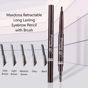Maxdona Retractable Long Lasting Eyebrow Eye Brow Pencil with Brush