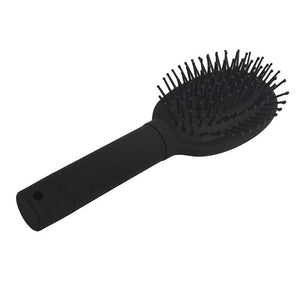 Generise 'Secret Stash' Hair Bristle Brush - Rubberised Handle (Black)