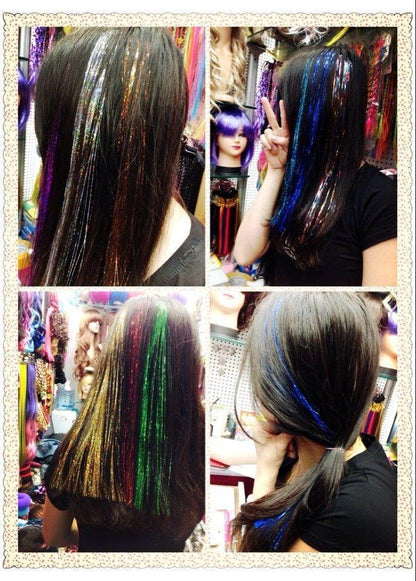 Glamza Sparkling Hair Tinsel - 9 Bright Colours to Choose From!