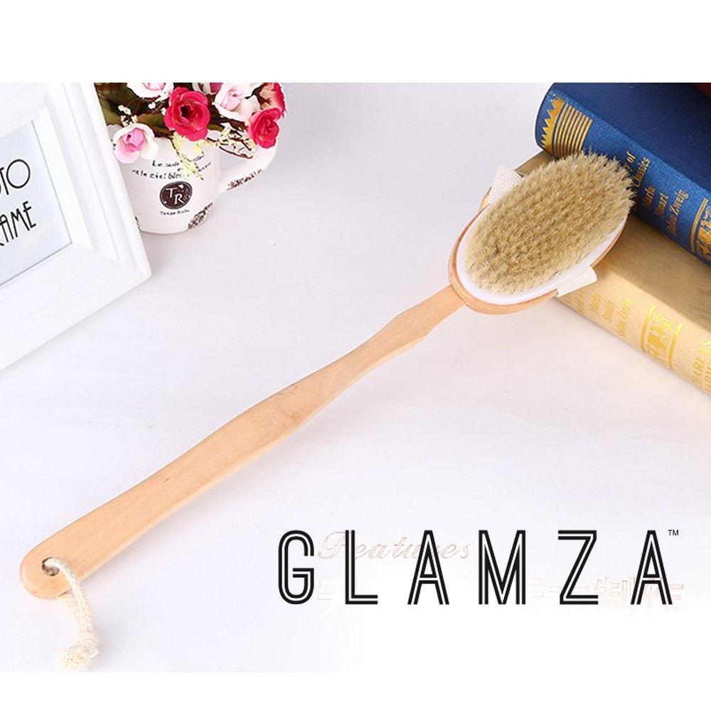 Glamza Pro Long Handle Dry Skin Body Brush