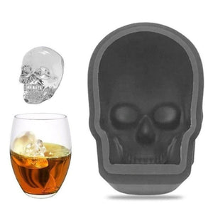3D Silicone Skull Shape Ice Cube Trays