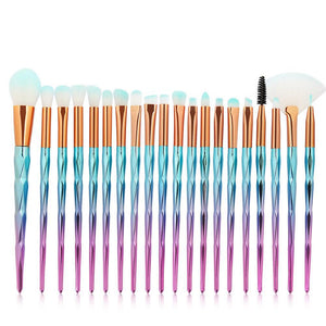 20pc Diamond Make Up Brush Sets - 2 Colour Choices