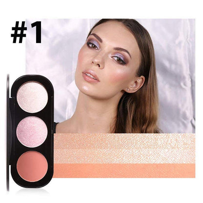 Focallure Triple Colour Blush & Highlighter Palette - Cruelty Free!