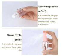 Load image into Gallery viewer, Glamza 9pc Empty Bottle Travel Pack - Pink &amp; Green