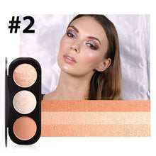 Load image into Gallery viewer, Focallure Triple Colour Blush &amp; Highlighter Palette - Cruelty Free!