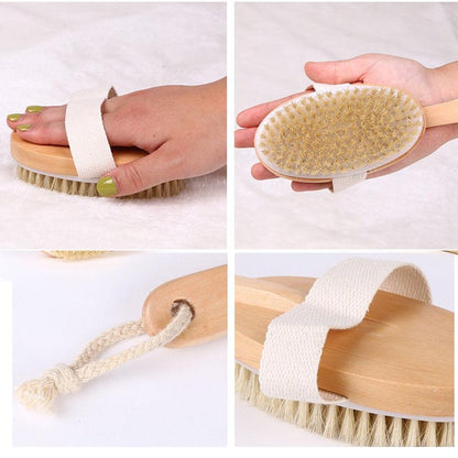 Glamza Pro Long Handle Dry Skin Body Brush
