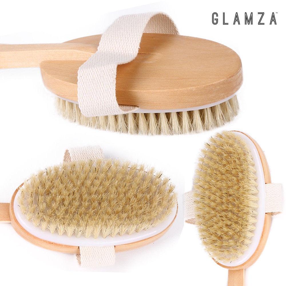 Glamza Pro Long Handle Dry Skin Body Brush